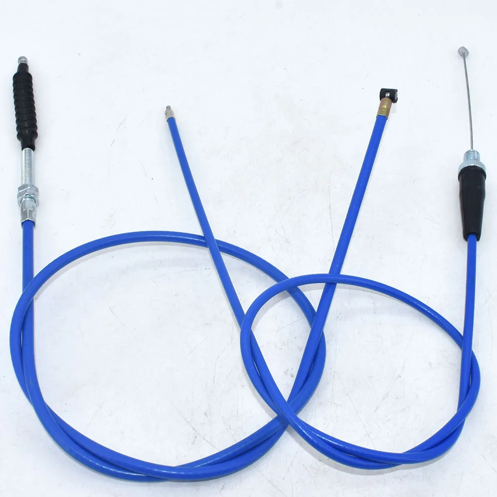 Blue Throttle Clutch Cable For Chinese Pit Dirt Motor Bike Motorcycle XR50 CRF50 CRF70 KLX 110 125 SSR TTR BBR Horizontal Engine