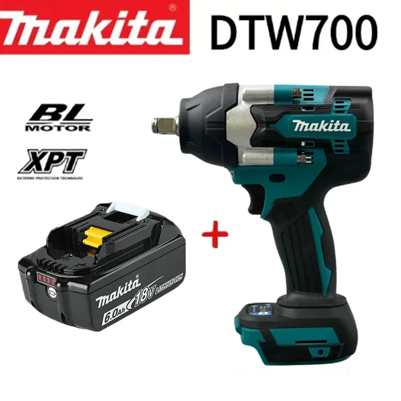 

Makita DTW700 18V brushless electric wrench Cordless drill screwdriver High torque electric tool Torque wrench rechargeable bran