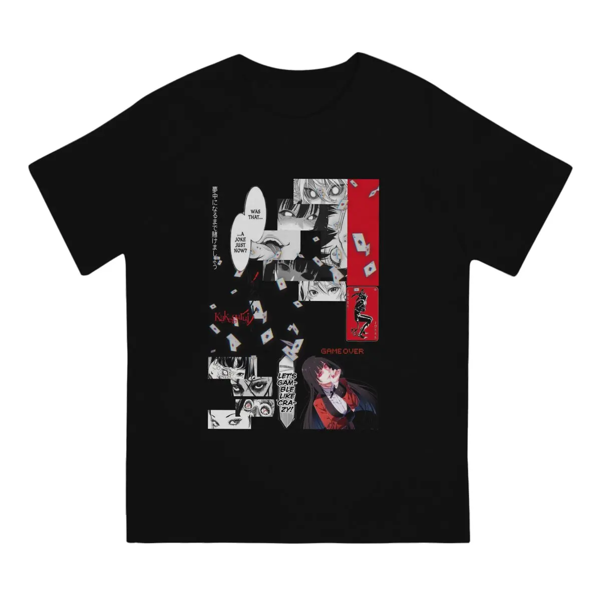 Men Kakegurui T Shirt CRIMSON 100% Cotton Clothes Novelty Short Sleeve Crewneck Tee Shirt Printed T-Shirt