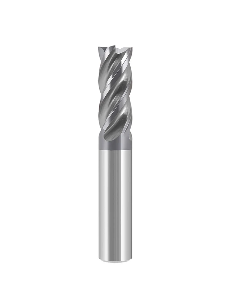 HRC70 4-Fluit Wolfraamstaal Carbide Nano Coating Platte Bodem Frees CNC Mechanische Metalen Maching Endmill Gereedschap - afbeelding 2