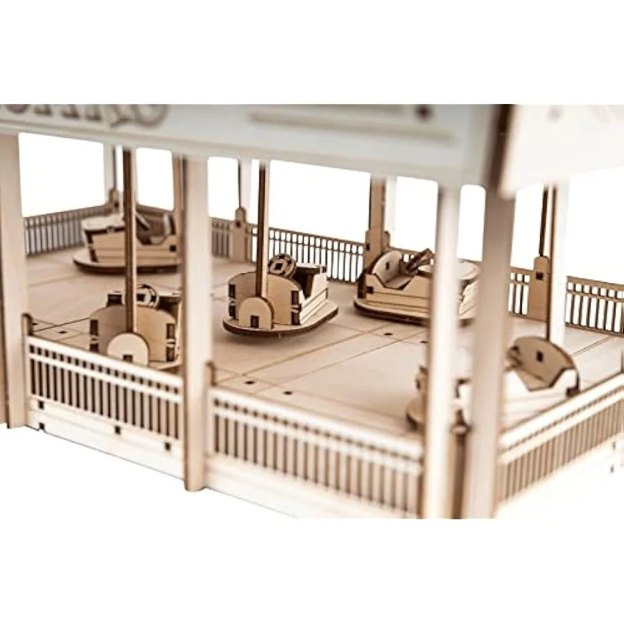 Coasterdynamix 3D Auta Kolizyjne Drewniany Model do Składania - Elektryczny Zestaw Konstrukcyjny dla Dorosłych i Puzzle Zabawki oraz Mini Cr