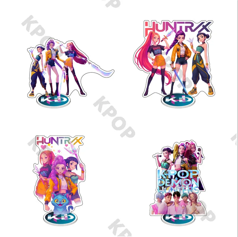 K-POP Demon Hunters X Anime Double Layer Acrylic Standee Rumi Mira Zoe Figure Collectible Desktop Display Fan Art Gift​