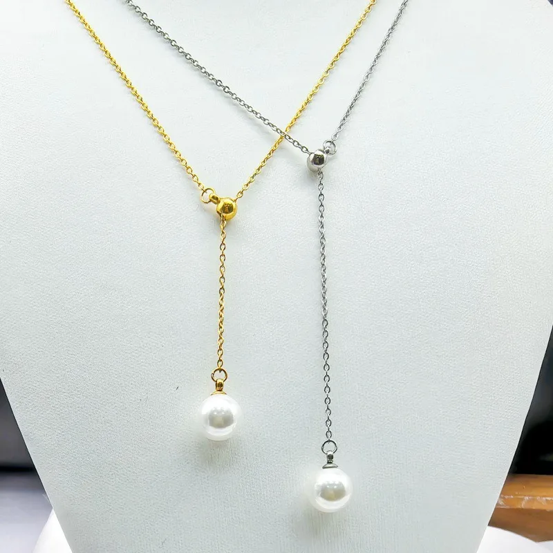2025 New Fashion High Quality Artificial Pearl Jewelry Chain Adjustable Example Style Statement Necklace Cheap Marketing