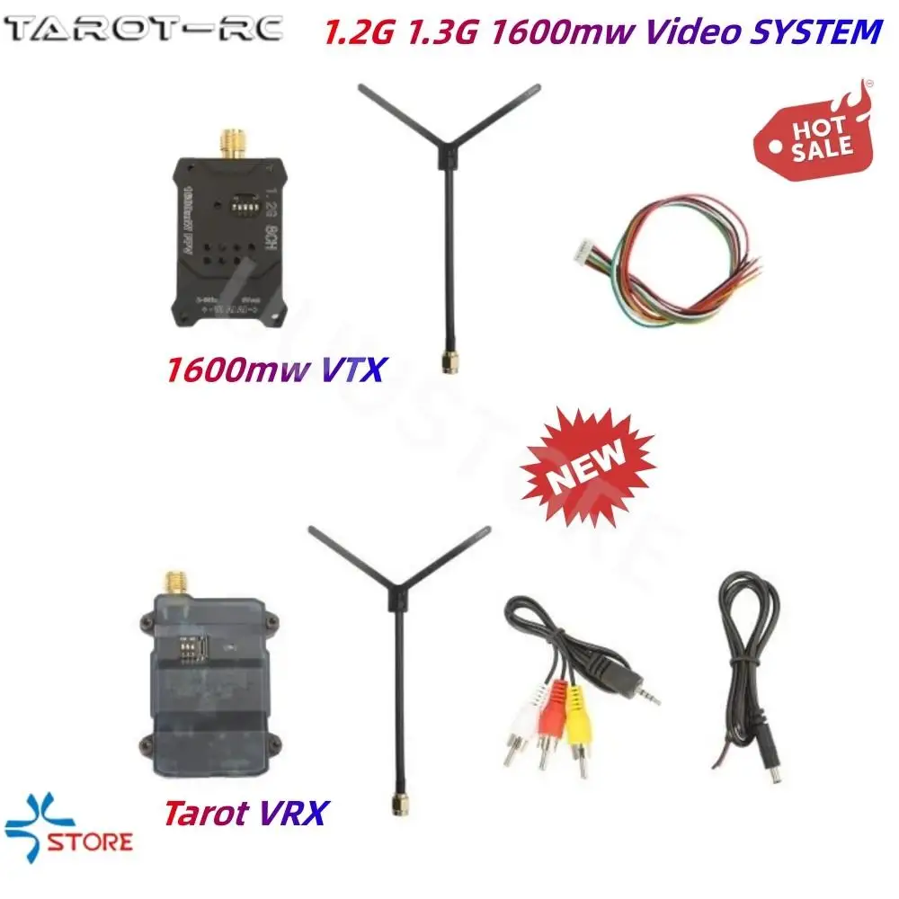 

Tarot 1.2G 1.3G Wireless Transmitter Receiver 1600MW AV TX RX with 1.2G Antenna TL300N5-02 for Small Multi Axis Wing FPV Drone