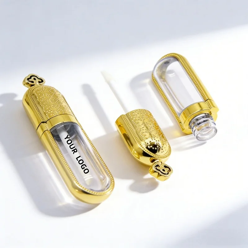 【Logo-Anpassung】50 Stück Maßgefertigte Großhandels-Lipgloss-Tuben 5ML 8ML in Gold, Meistverkaufte Lipgloss-Tuben Kosmetikverpackung Sofort Lieferbar