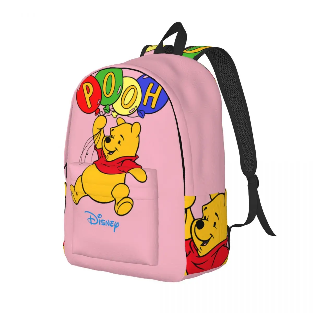 Disney Winnie The Pooh Bookbag para homens e mulheres, presente de volta à escola, Colorir Bookbag, Strurdy Schoolbag, alta qualidade, Clipe Parte