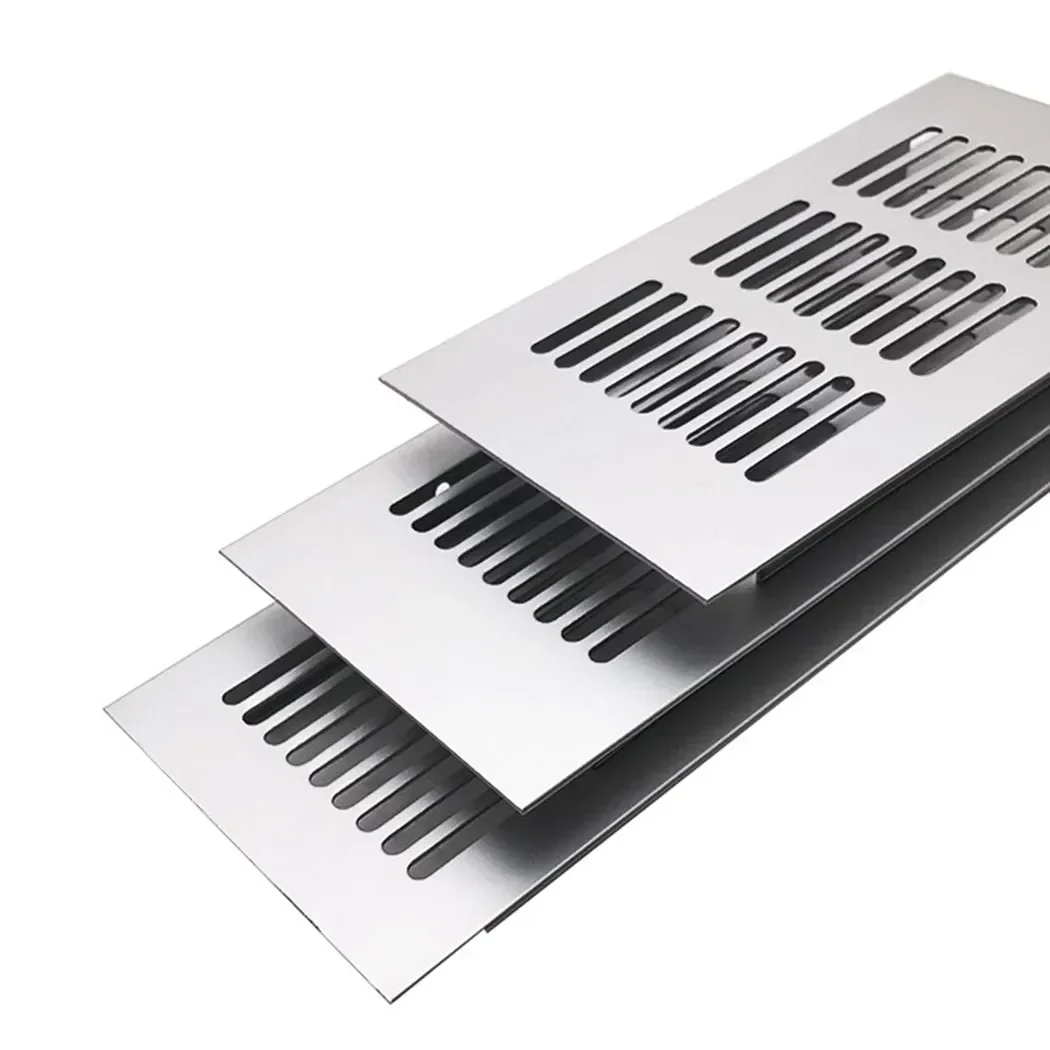 

80*150-400mm Aluminium Air Vent Silver Louvred Grill Ventilation Grille Cover Web Plate Ventilation Grille Vents PerforatedSheet