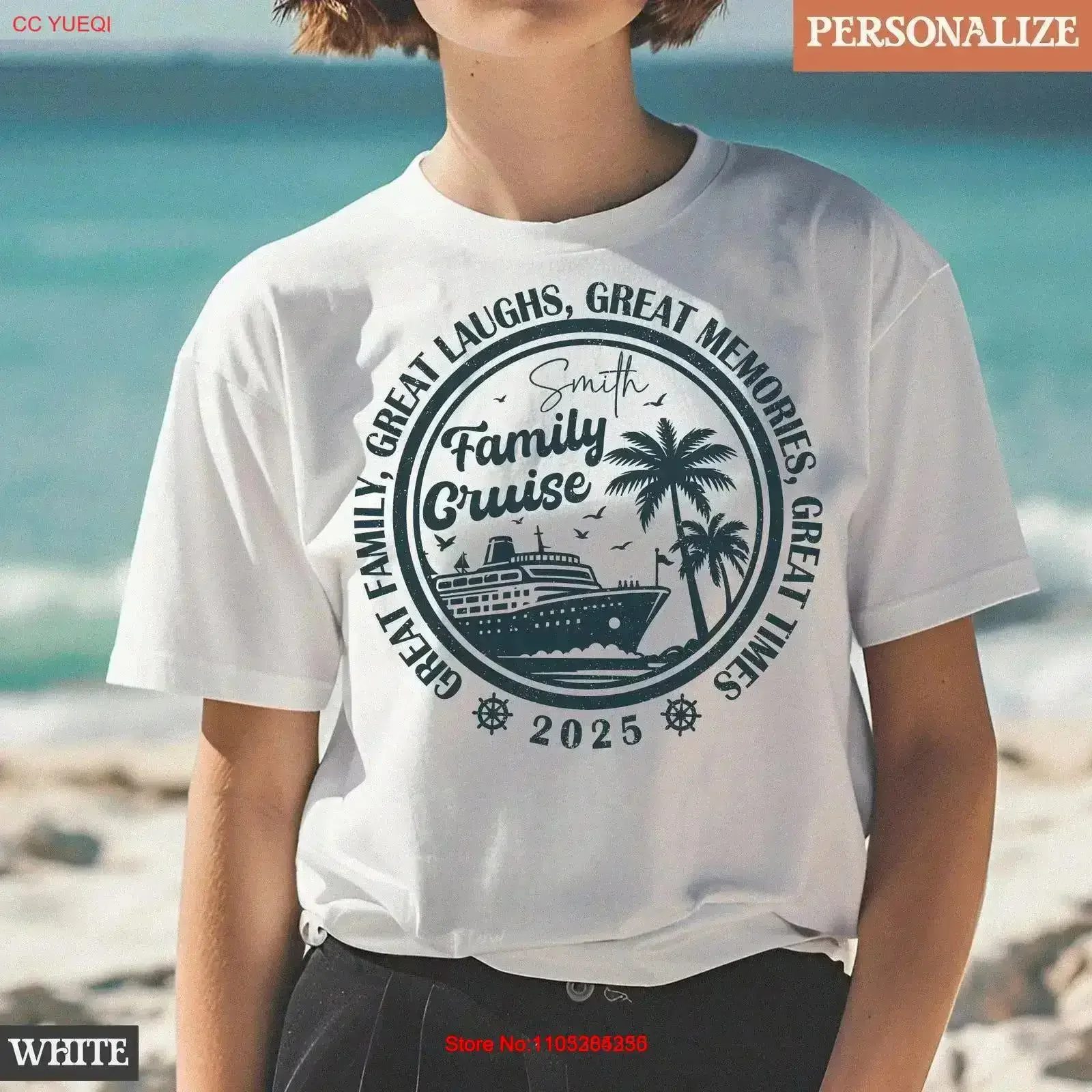 Custom Family Cruise 2025 T Shirt Great Memories Laughs Times Matching Vacation vintage Washed designer clothes Versatile