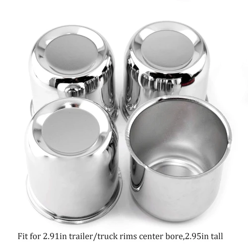 Imagen 2 del producto 4 Uds 4,25 pulgadas 5,15 pulgadas 4,4 pulgadas 3,19 pulgadas 3,31 pulgadas 3,74 pulgadas 4,88 pulgadas 2,64 pulgadas 2,91ih cubiertas centrales de rueda de empuje para remolque/tapa de llanta de camión cromada