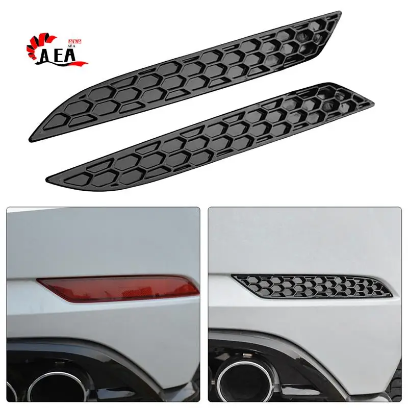 

AEA0-2Pcs Automobile Rear Fog Lamp Sticker For Golf 7.5 MK7.5 Rear Bar Bumper Reflector Strips