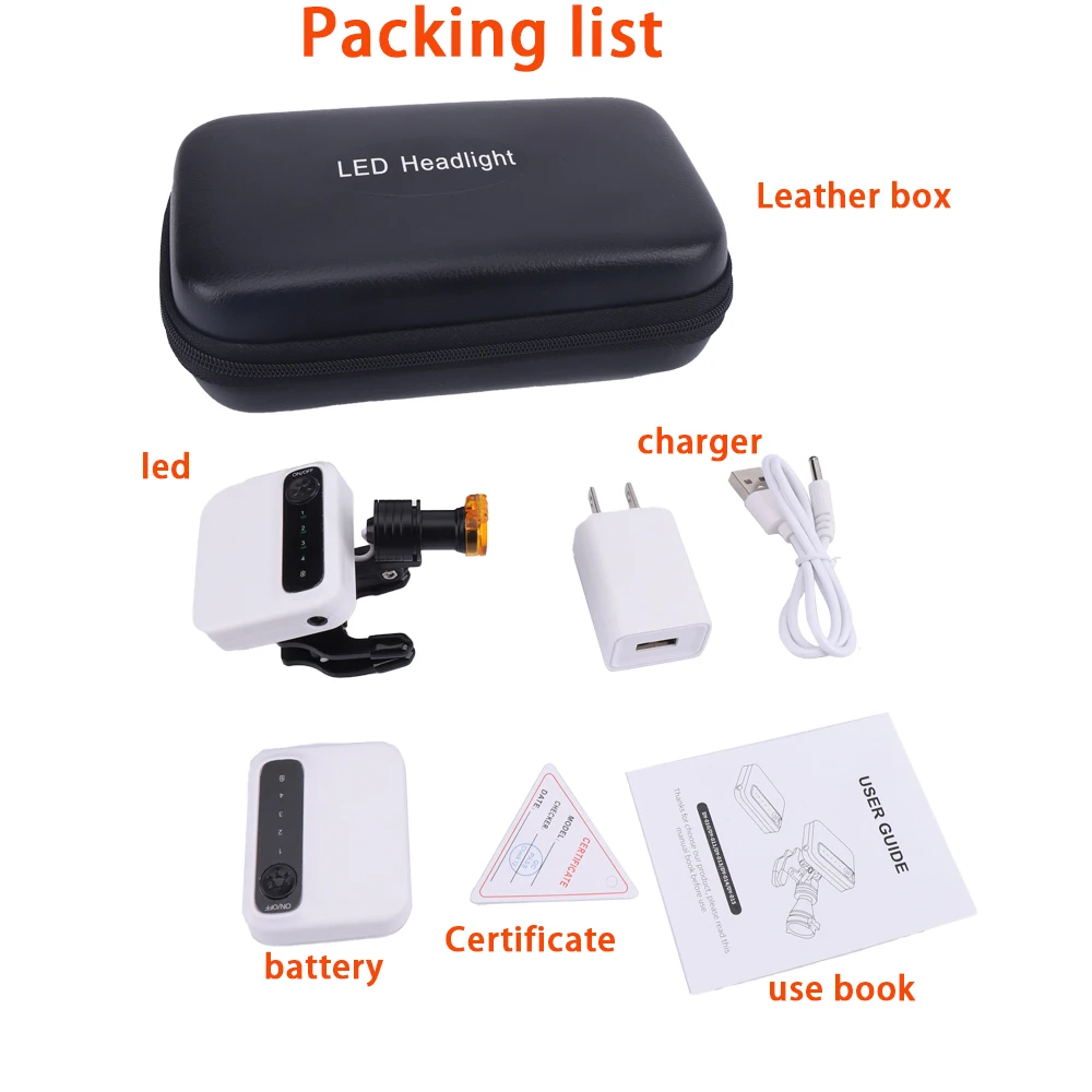 Phare sans fil 5w, 2 batteries, lampe chirurgicale, lumière Led, outils de dentiste, autres Instruments