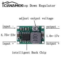 1PC 3A MINI DC-DC STEP DOWN CONVERTER VOLT REGULATOR 5V-23V TO 3.3V 6V 9V 12V High Quality