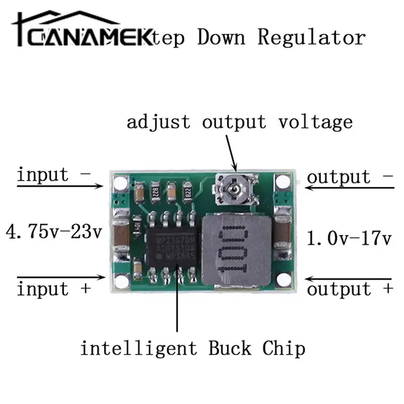 1PC 3A MINI DC-DC STEP DOWN CONVERTER VOLT REGULATOR 5V-23V TO 3.3V 6V 9V 12V High Quality