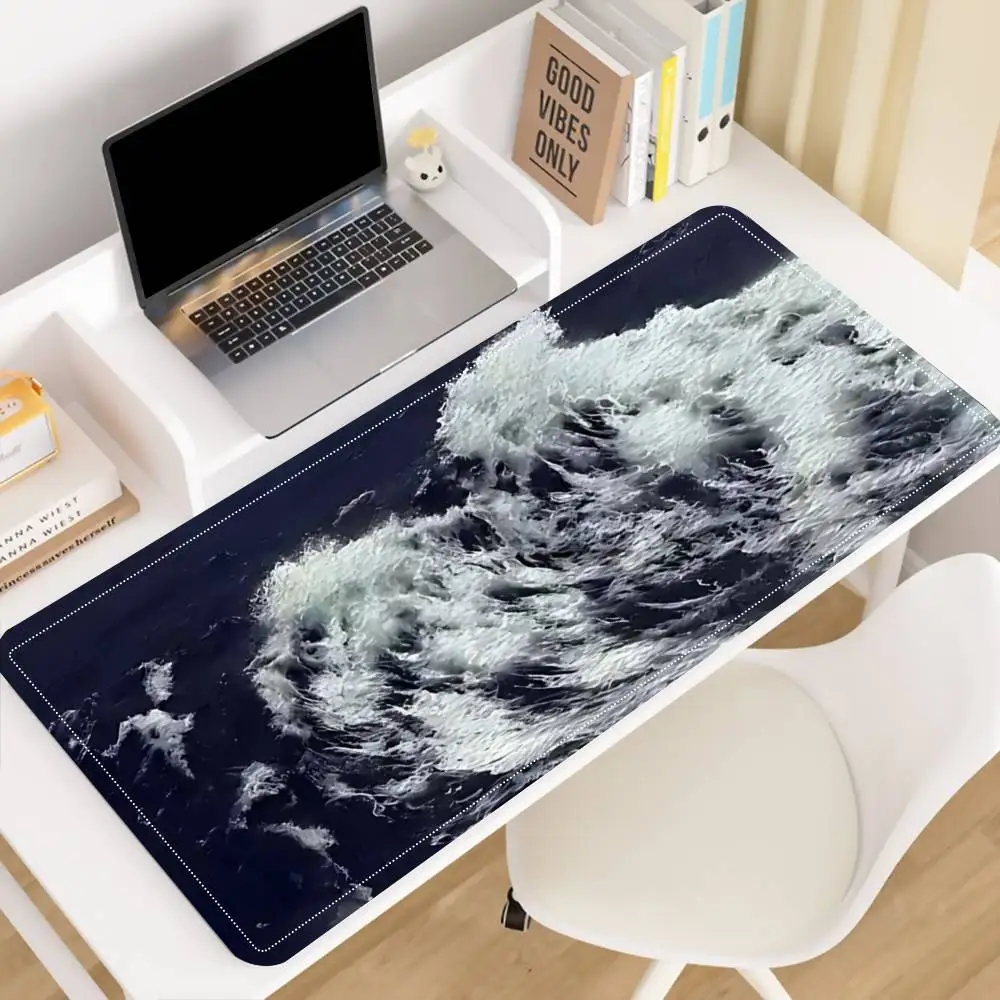 Ink Painting Sky Stars Moon Sea Mousepad Premium Locking Edge Mouse Mat Speed Mouse Pad Ultrafine Surface Desk Mat