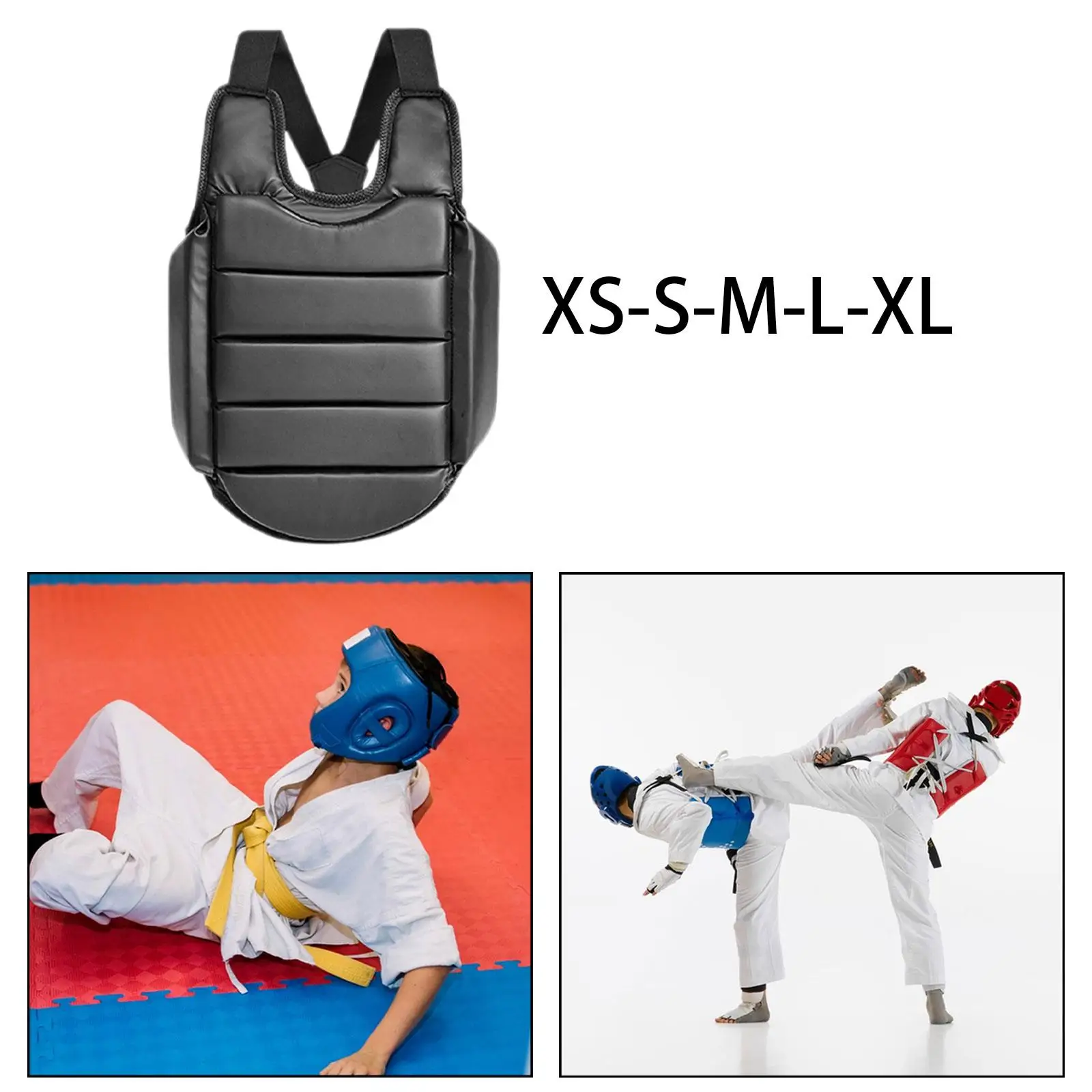 Karate Chest Guard Kickboxing Sanda Protective Gear Mma Sparring Training Protection Pad Chest Protector Taekwondo Protector