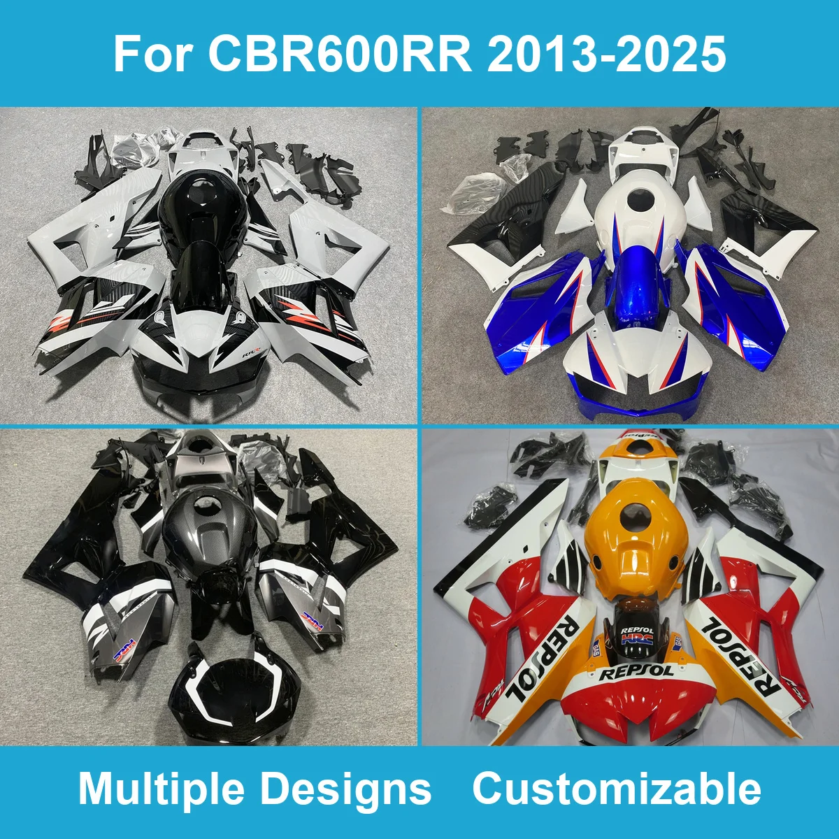 For CBR600RR 2013-2025 Full Fairing Kit ABS Plastic Motorcycle Fairings Bodywork Cowl Panels Easy Installation CBR 600 RR