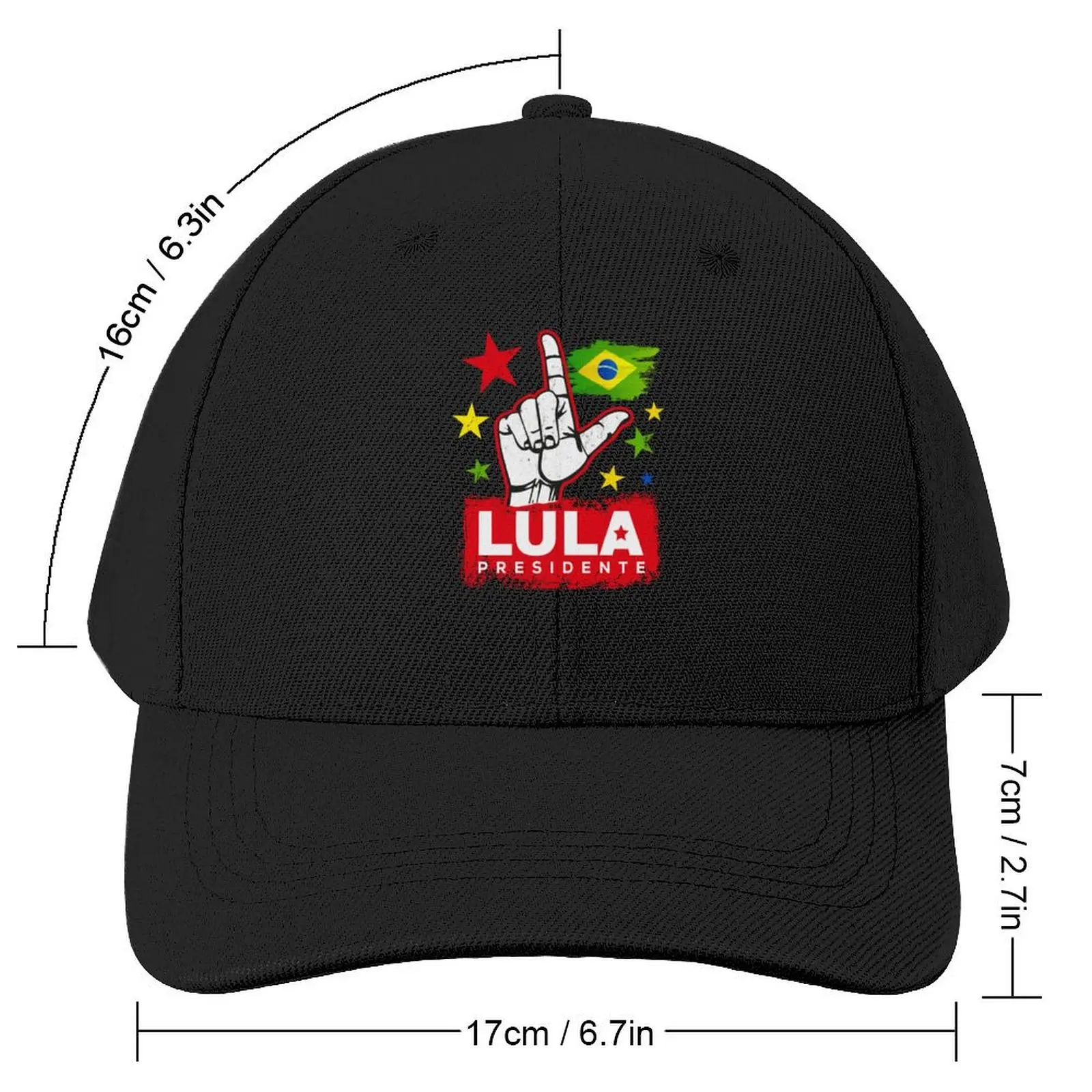 Lula Presidente 2022 Brasil Lula Brazil President Support Baseball Cap Winter hat Golf Hat black Women's Beach Men's