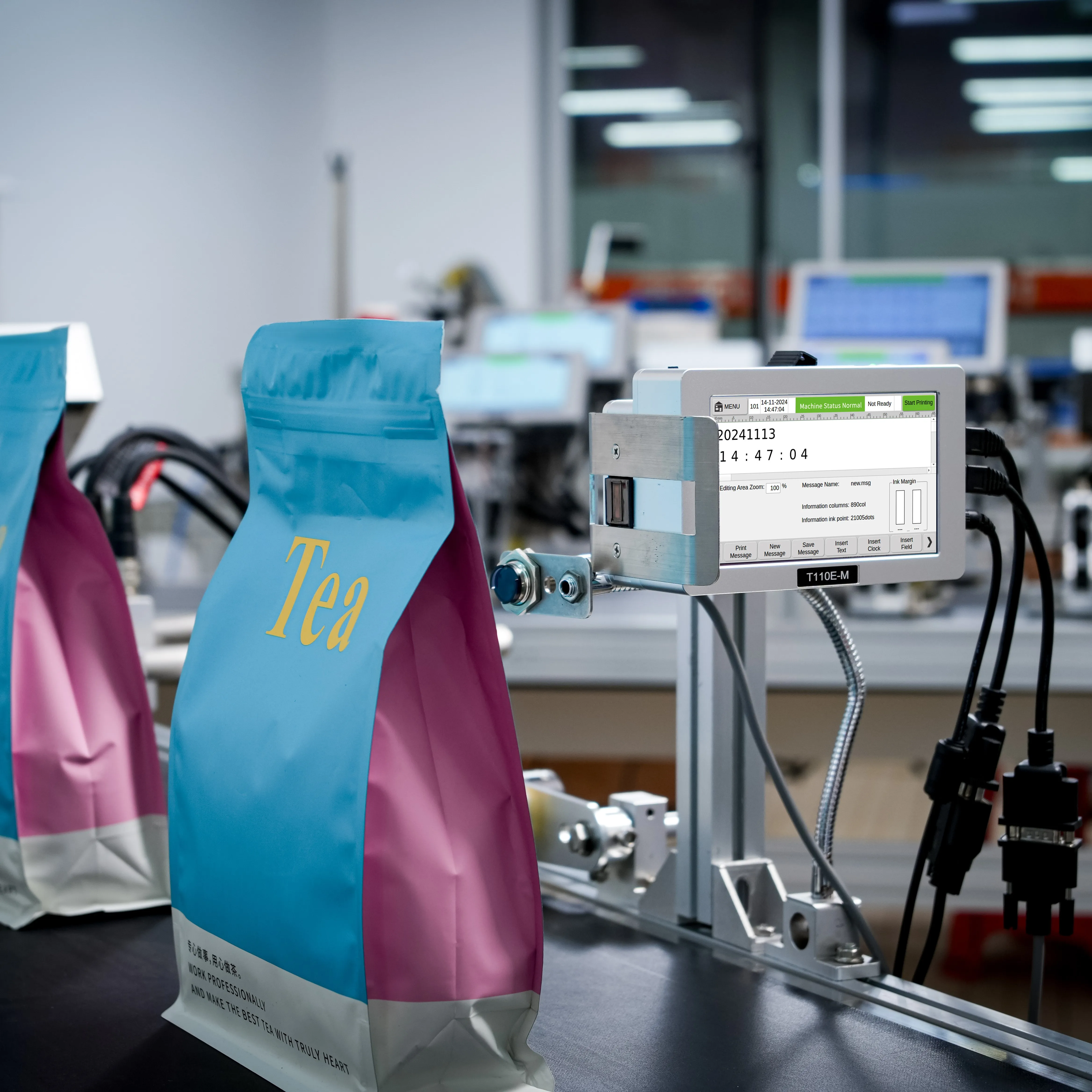 

Costom High Quality T110-M Date Barcode Coding Machine 12.7mm Online Tij Thermal Industrial Inkjet Printer for Paper