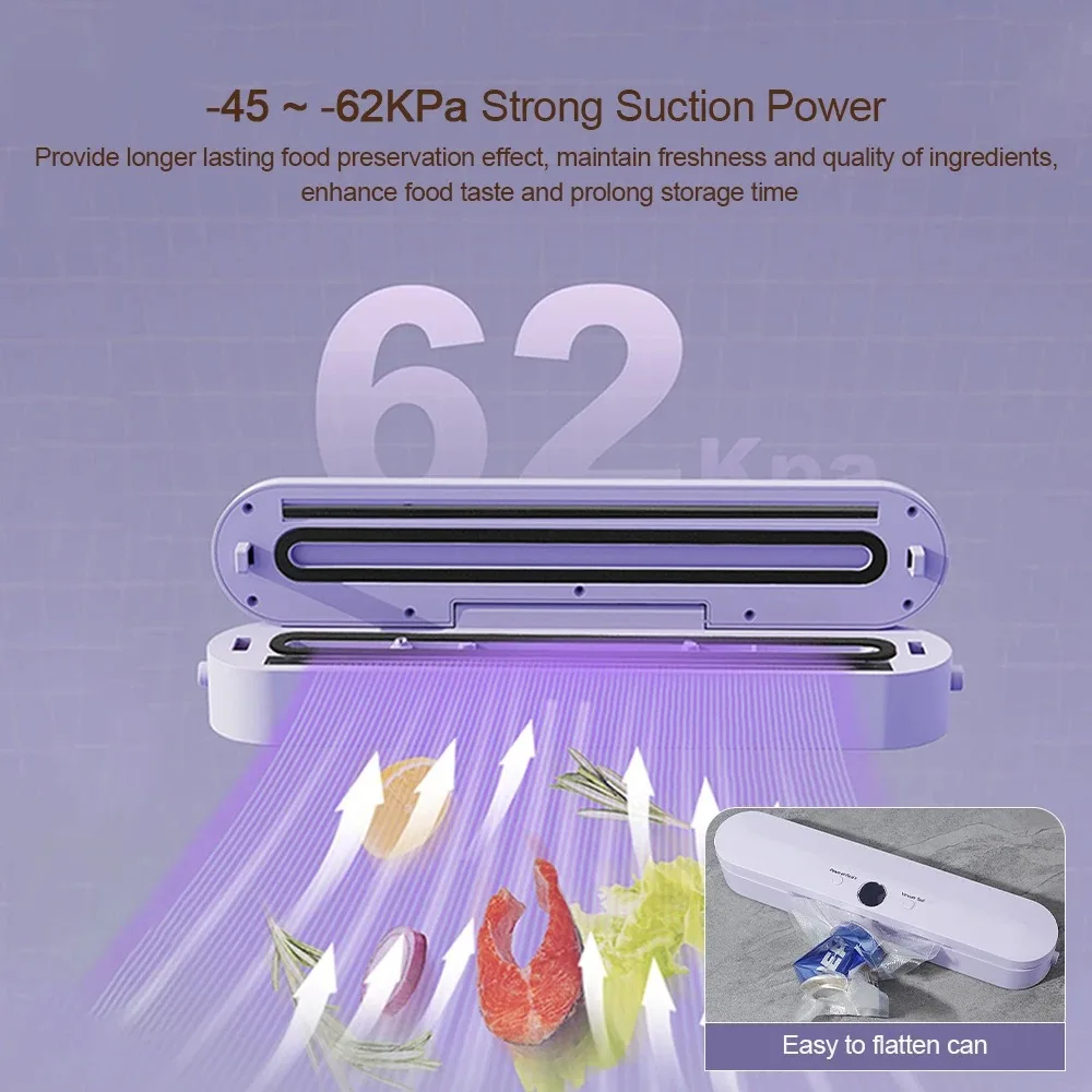 مانع تسرب مكنسة كهربائية محمولة لاسلكية - نضارة تدوم طويلاً، أداة تخزين المطبخ المدمجة مع شحن USB، ضروري للمطبخ