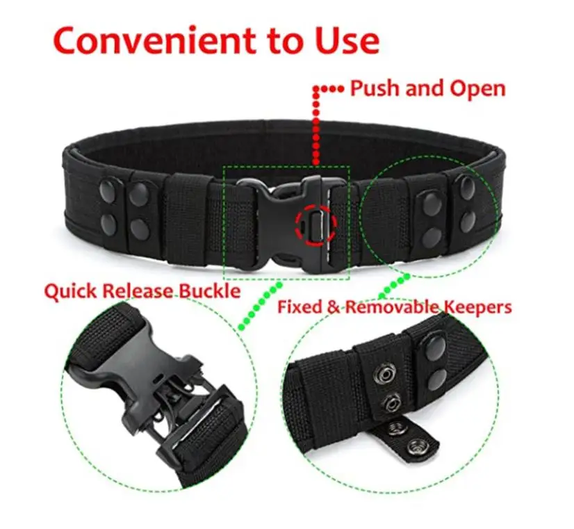 Tactical Men Belt Outdoor Hunting Sports Camping Belt Airsoft Waistband Army Style Combat Belt Quick Release with Belt Clips