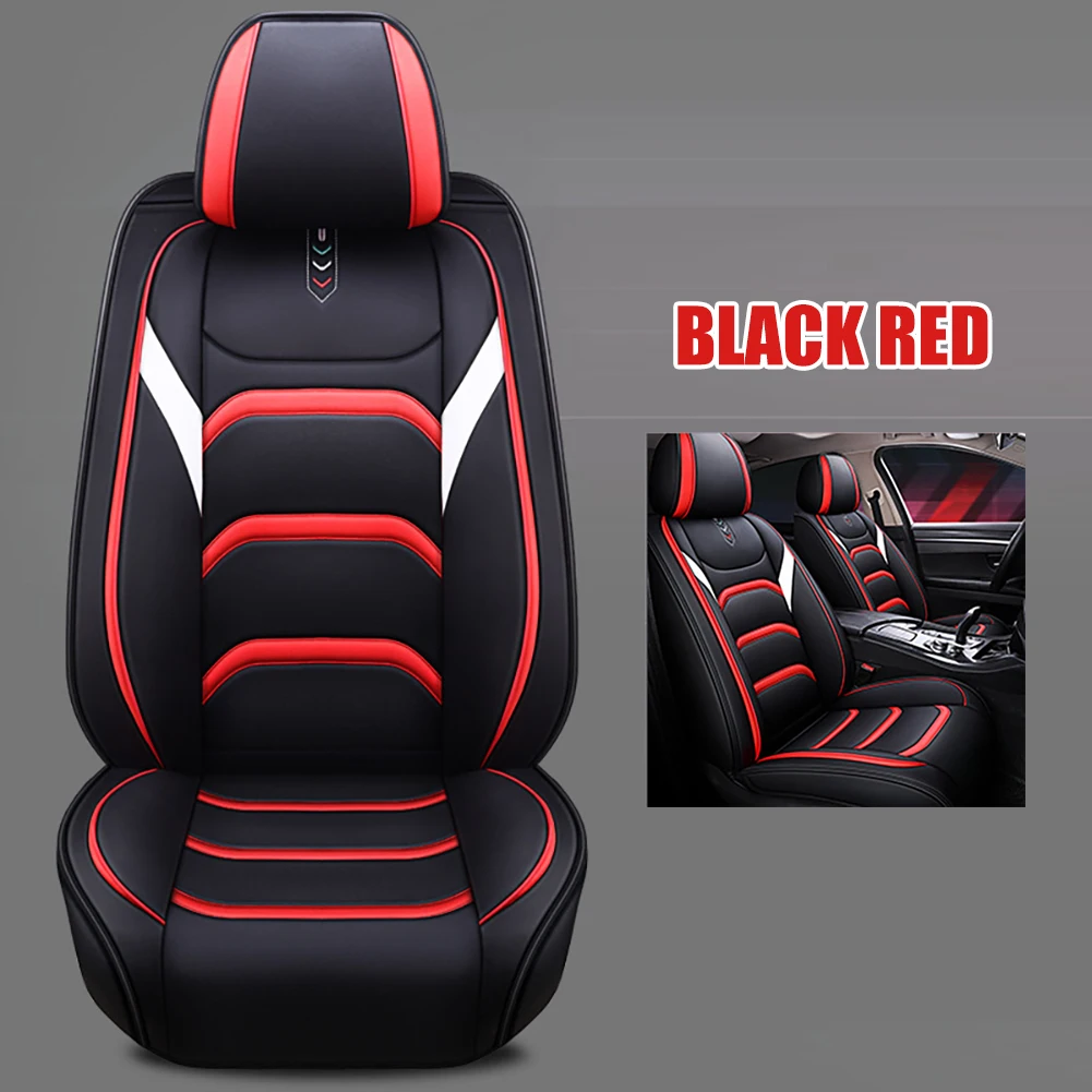 

PU Leather Car Seat Cover durable Seat Cushion Protector Universal Front Rear Seats Protective Cover For Sedans SUV Pickup Truck