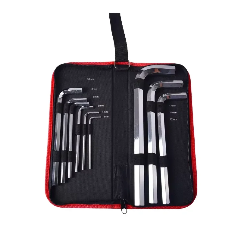 Chrome Vanadium Steel Hex Wrench Set Double Head Flat Metric Allen Key Tool Kit for Industrial Professional Use OEM Engraved