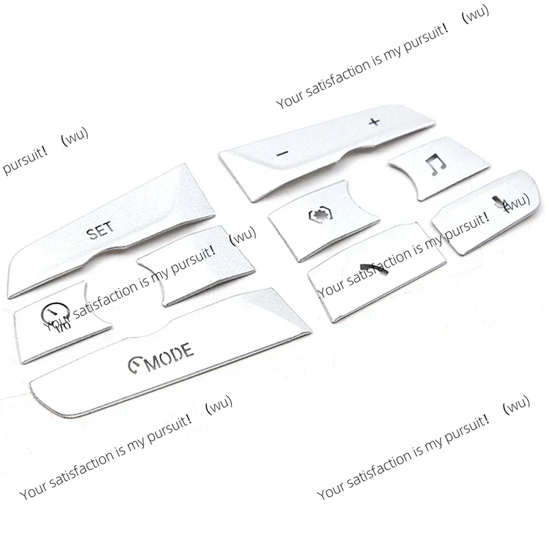 For BMW X1 U11 2023-2024 Aluminum Alloy Silver Car Steering Wheel Button Trim Cover Interior Car Accessories