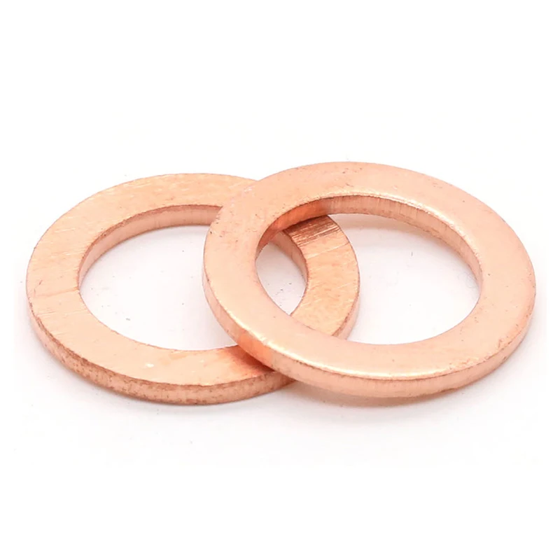 

10pcs/20pcs Solid Copper Washer Flat Ring Gasket Sump Plug Oil Seal Fittings Fastener Hardware Accessories ID 6/8/10/12/14MM