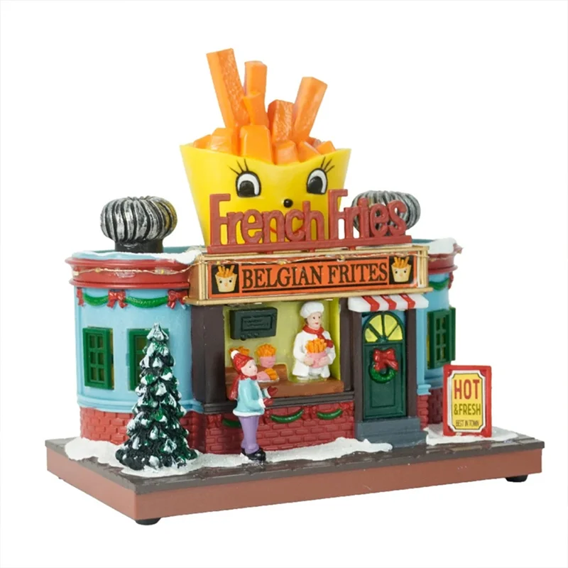 

ABKO-Cartoon Figurine French Fries House Decoration With LED Lights Christmas Chirtmas Desktop Decoration