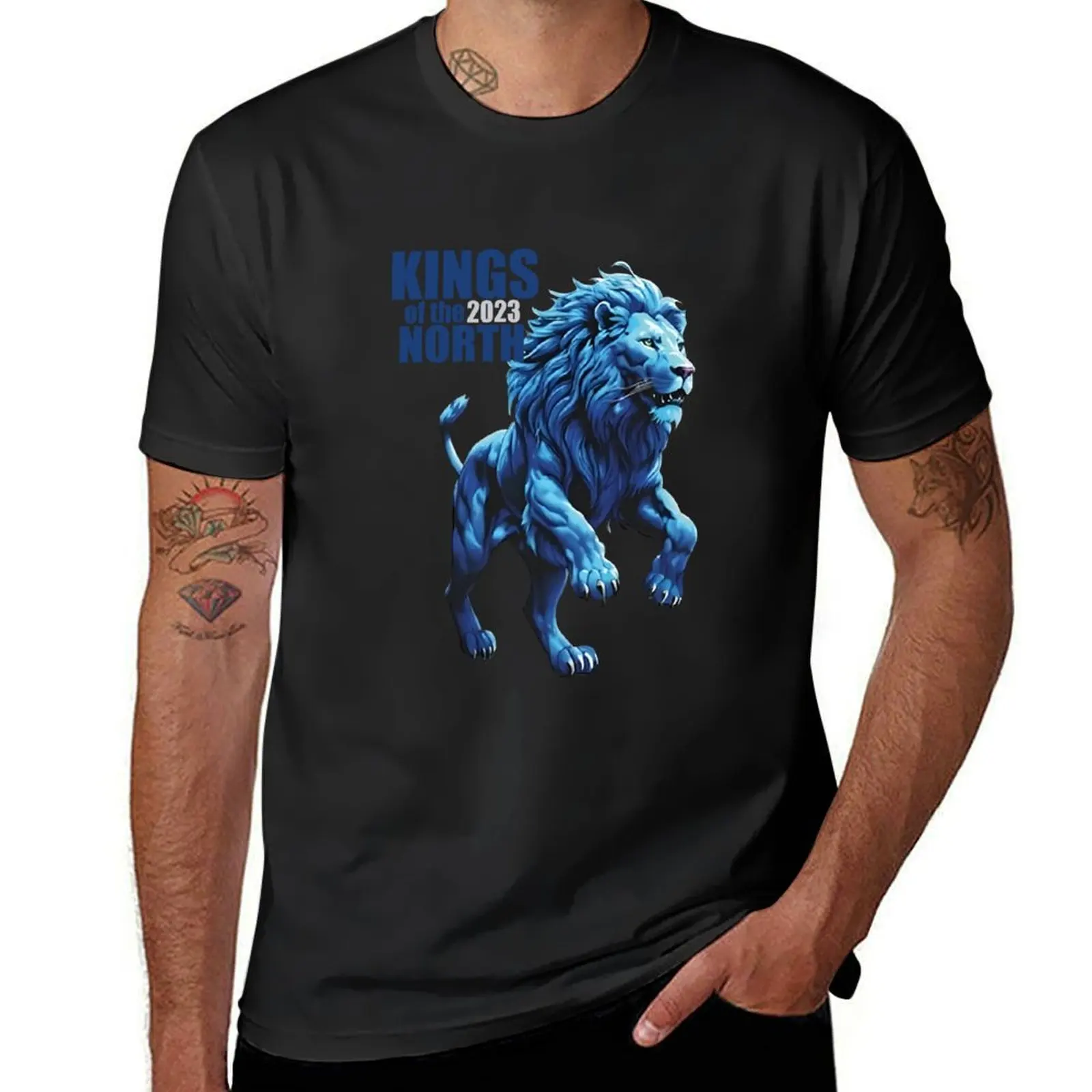 Lions 2023 King of the North T-Shirt summer top tees hippie clothes clothes for men