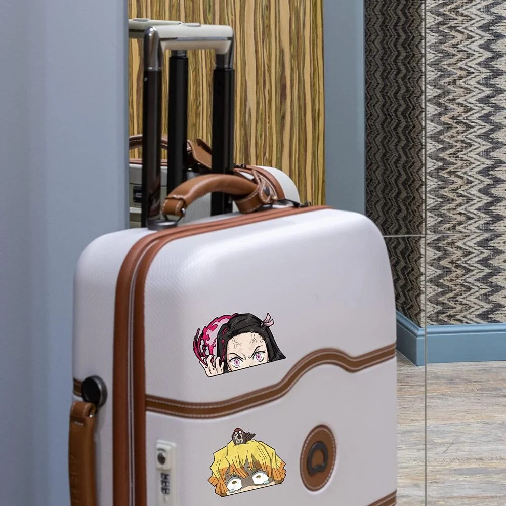 ل 9 قطعة أنيمي ملصقات السيارات القاتل شيطان Rengoku السيارات JDM اكسسوارات السيارات الشارات مضحك Sanemi Nezuko الوفير ملصق