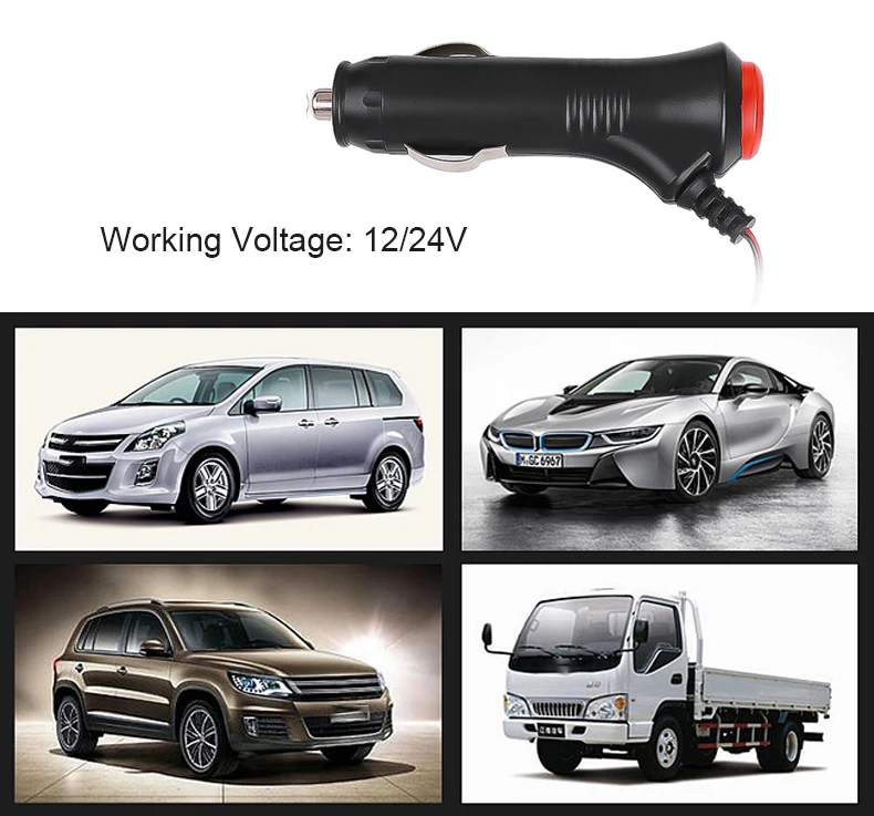 12V 24V Car Cigarette Lighter Socket Splitter Plug Connector Power Adapter On Off Switch Universal Charger Power Adapter