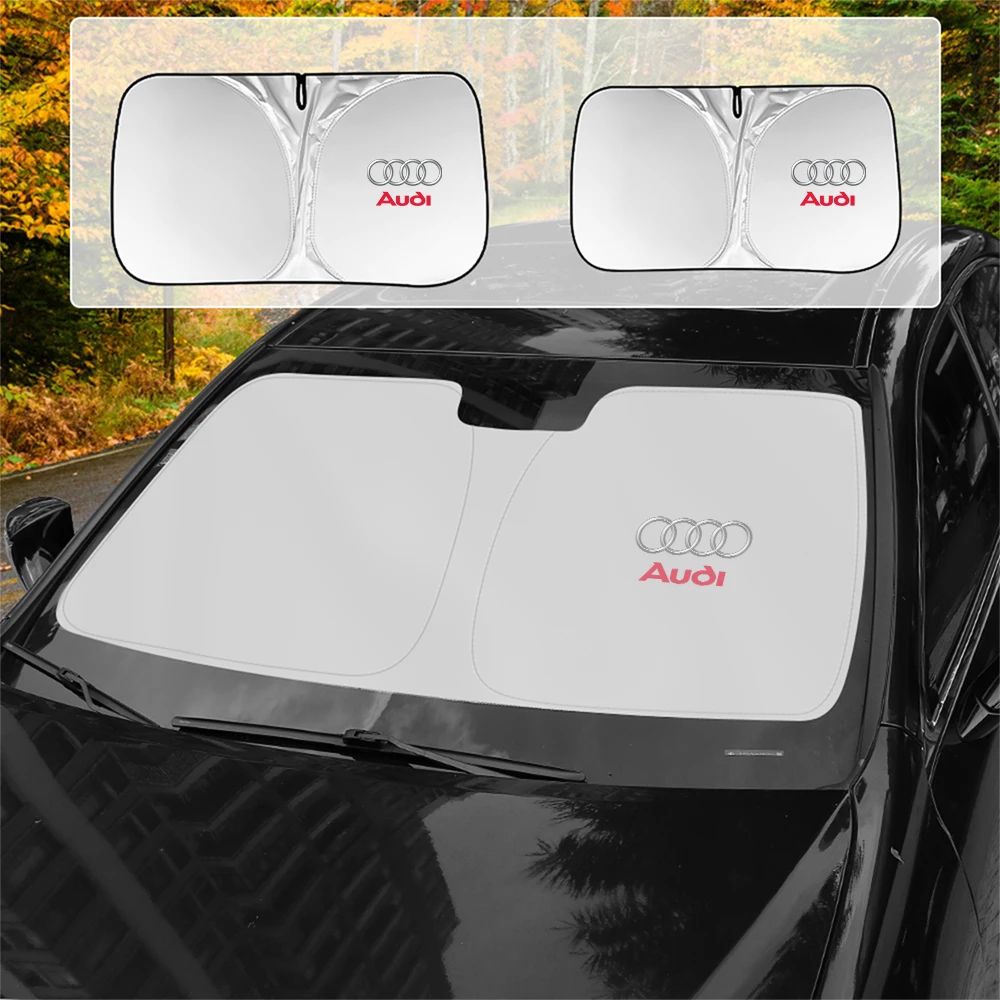 UV-Schutz Auto Frontscheiben-Sonnenschutz Fensterabdeckung Ventilkappe für Audi Sline S B7 B8 B9 A3 8P 8V 8L A5 A6 S6 C5 C7 A1 Q3 Q2