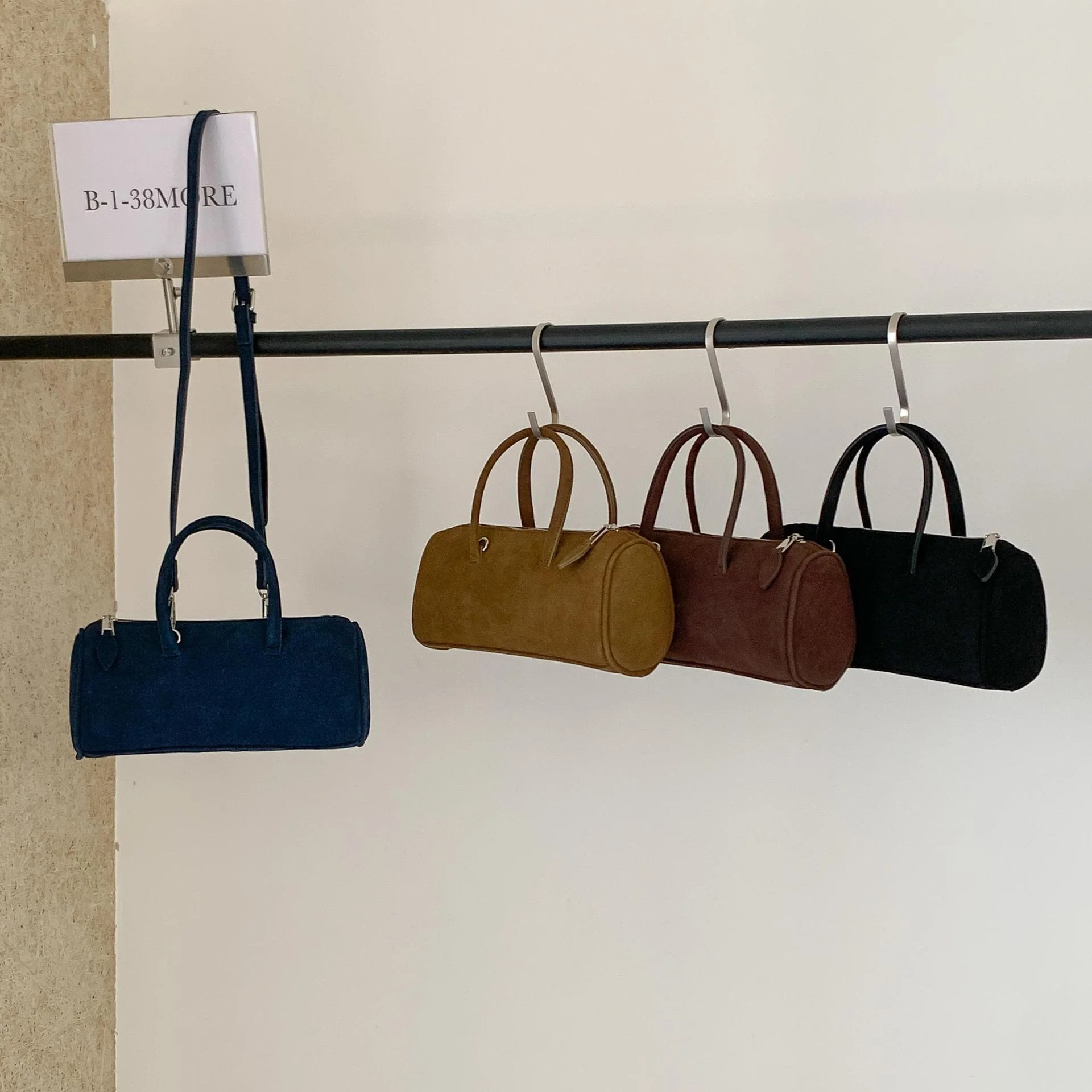 

Замшевая сумка-цилиндр Ele Faionable Color, простая персональная универсальная сумка через плечо в стиле ретро Aosphere для женщин