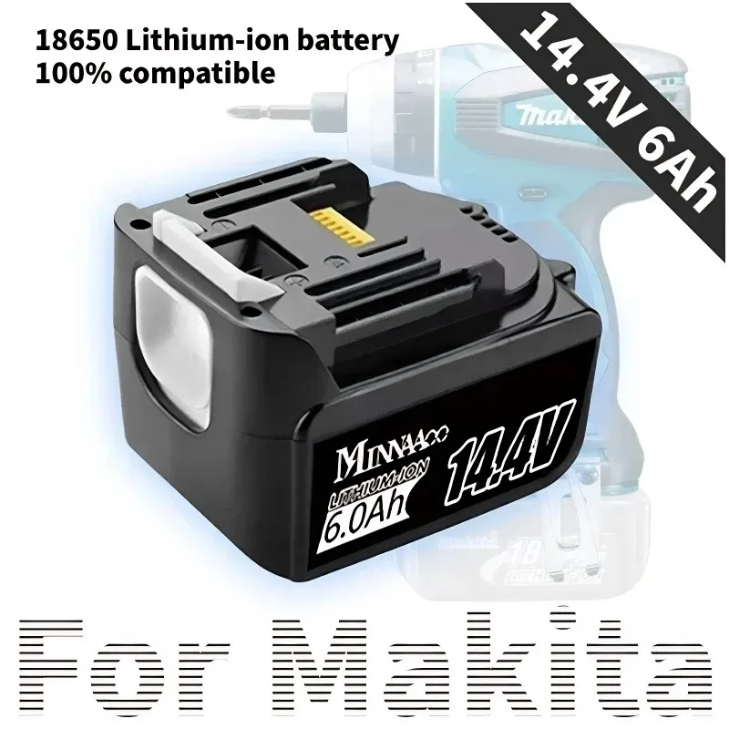 

14.4V Original for Makita 6AH Rechargeable Li-ion Battery For Makita 14V Power Tools 6.0Ah Batteries BL1460 BL1430 194066-1
