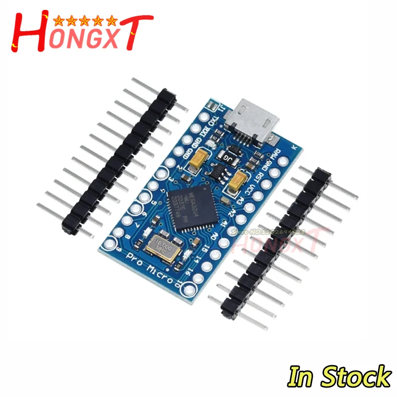 TZT Pro Micro ATmega32U4 5V 16MHz Chip Ganti ATmega328 Untuk Arduino Pro Mini Dengan 2 Baris Pin Header Untuk Leonardo UNO R3.