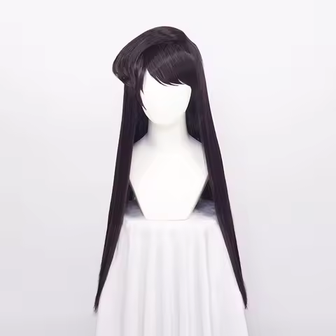 Synthetic Hair Komi Can't Communicate Komi Shoko Cosplay Wig Anime Komi-san Wa Comyushou Desu Purple Black Long Styled Wig