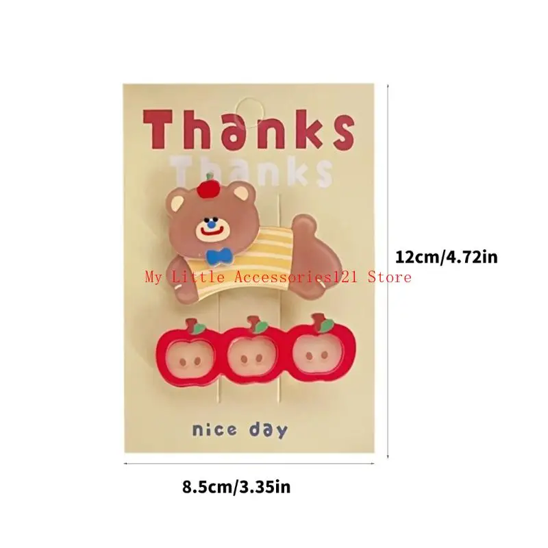 2PCS คลิปผมสัตว์อินเทรนด์ที่ปลอดภัยด้ามจับน้ำหนักเบาสำหรับเส้นผมที่หลากหลาย