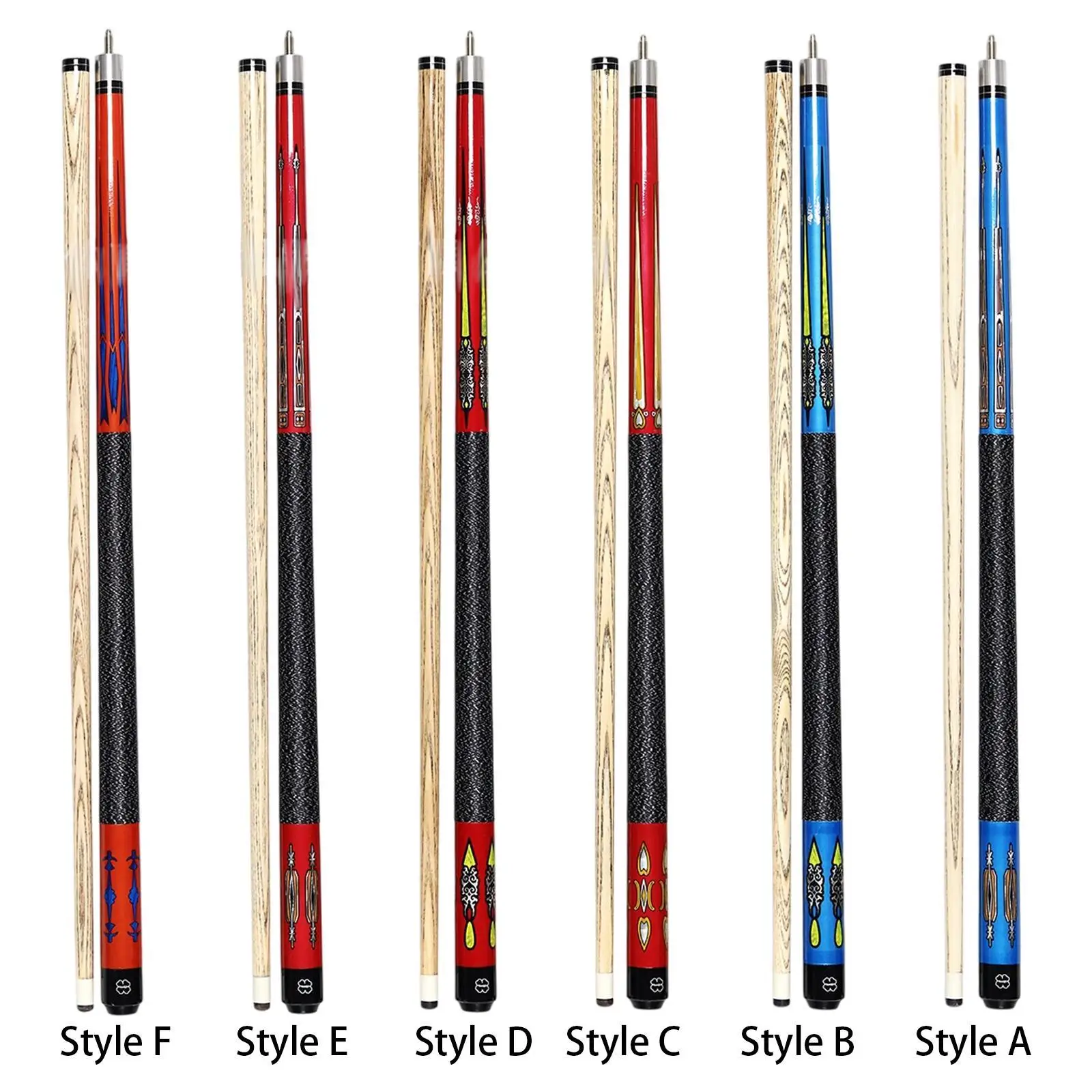 

Billiard Cue Two Section Wooden Pool Stick Beginner Starter 57inch Equipment for Adults Training and Game