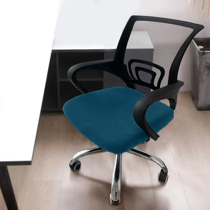 Office Chair Cover Simple Thickened Fabric Chair Covers Elastic Seat Cover Universal Computer Swivel Chair Seat Cover For Home