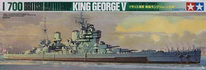 Tamiya 77525 1/700 Scale Model Kit WWII British Battleship HMS King George V