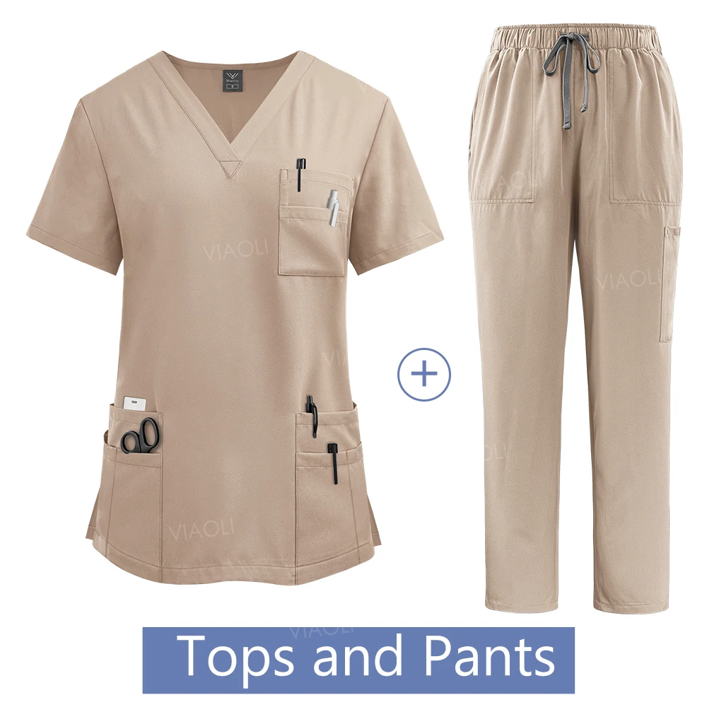 Medical Uniform Scrub Hospital Working Scrubs Set Wholesale Nursing Scrub Uniforms Women Healthcare Pharmacy Clinic Work Clothes image 3