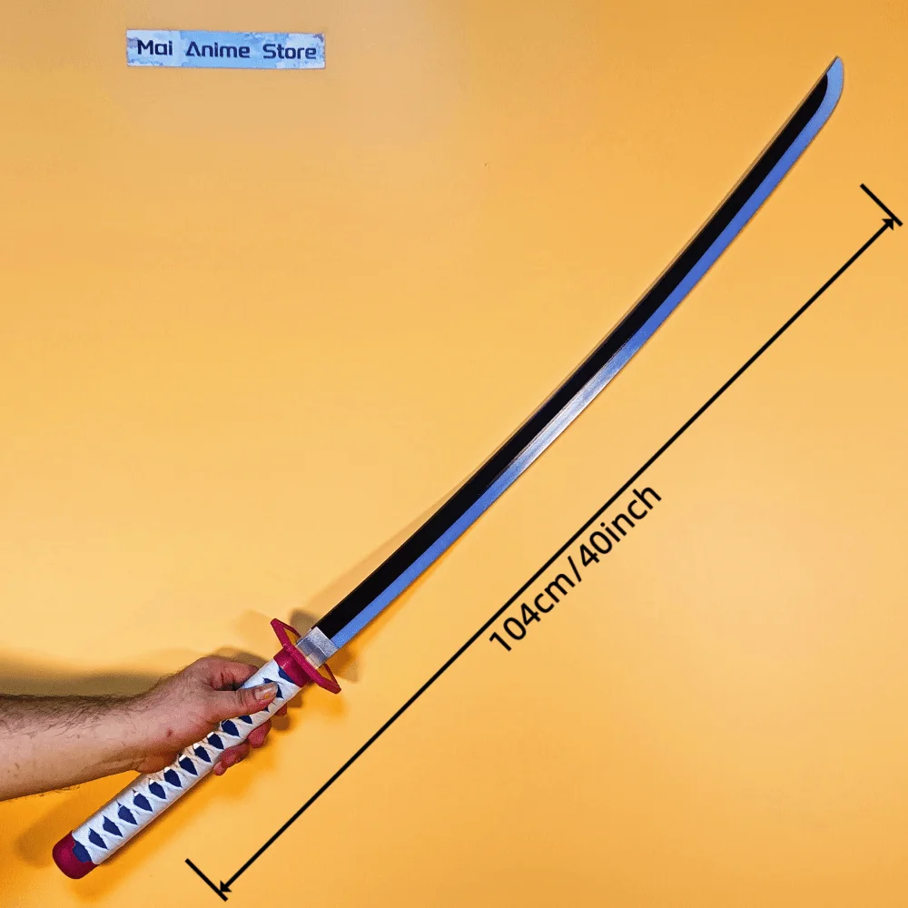 40 بوصة كاتانا بليد السيف تأثيري الدعامة الحجم الحقيقي اليابانية كاتانا الساموراي عمل تمثال حقيقي كامل الحجم أنيمي لعبة غير حادة هدية #4