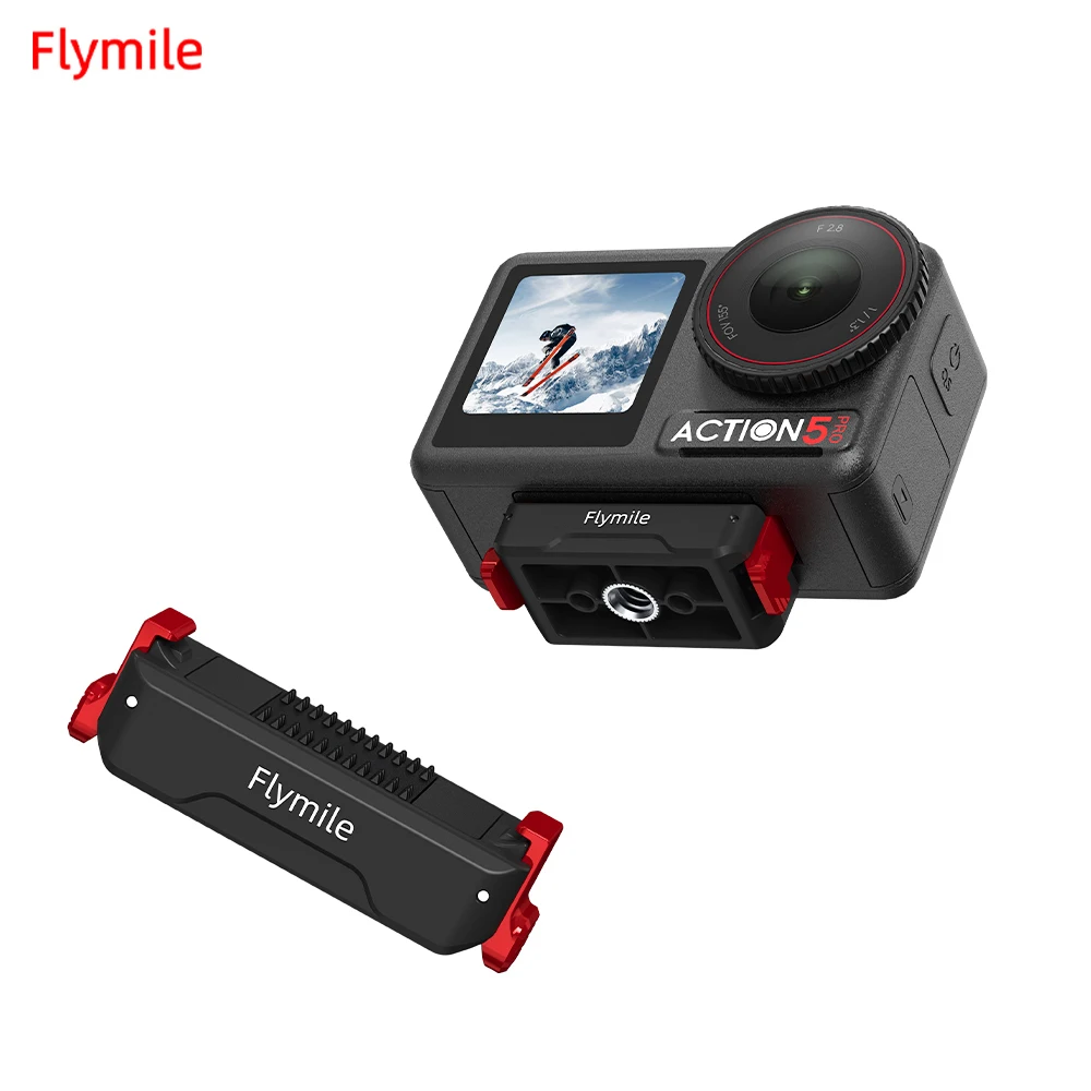 Flymile Magnetische Schnellwechsel-Adapterhalterung für DJI OSMO Action 5 Pro/4/3 Kamera, 1/4 Schraubenlochbasis, Kamerazubehör