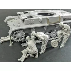 1/35 Die-Cast Resin Soldier Model Kit MilitaryTank Repair Team (5 Figures) Unassembled Uncolored DIY Kit