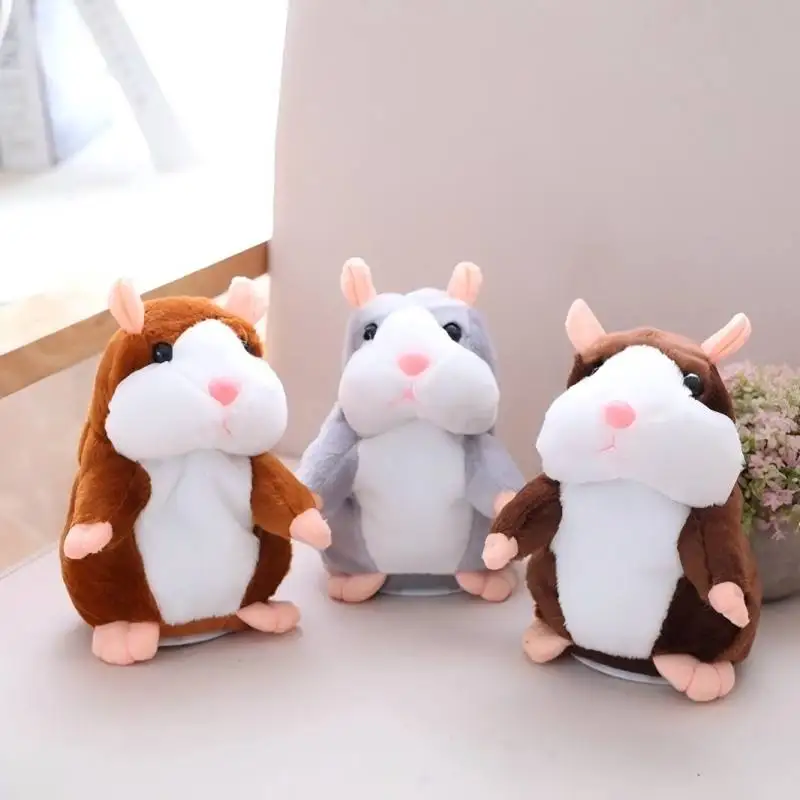 

Learn To Imitate Talking Little Hamster Animal Plush Funny Toy Talking Nod Hamster Doll Soothing Crying Baby Toy Kids Gift