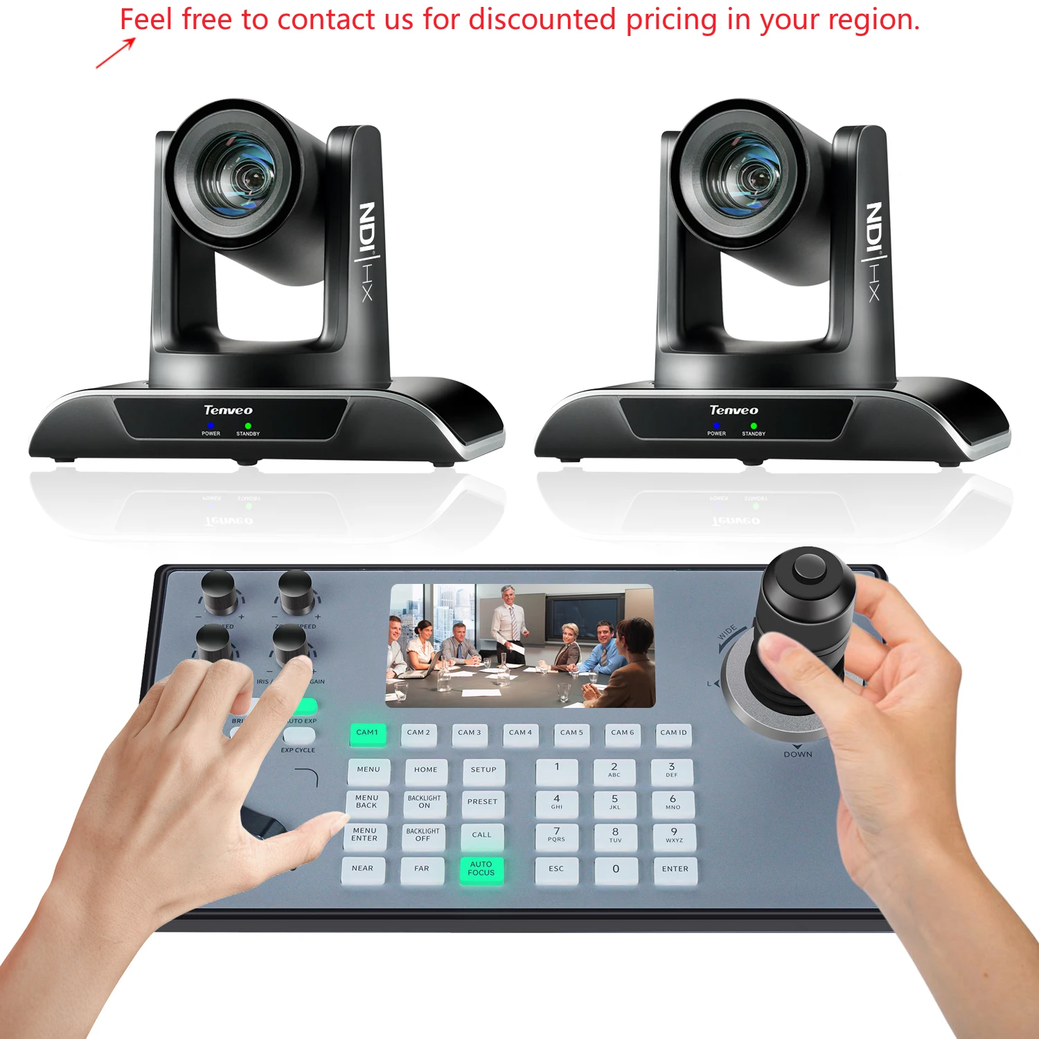 

2025 NDI PTZ Camera 20x Optical Zoom 8x Digital Zoom USB 3.0, HDMI, RJ45, SDI And Controller Video Conference System