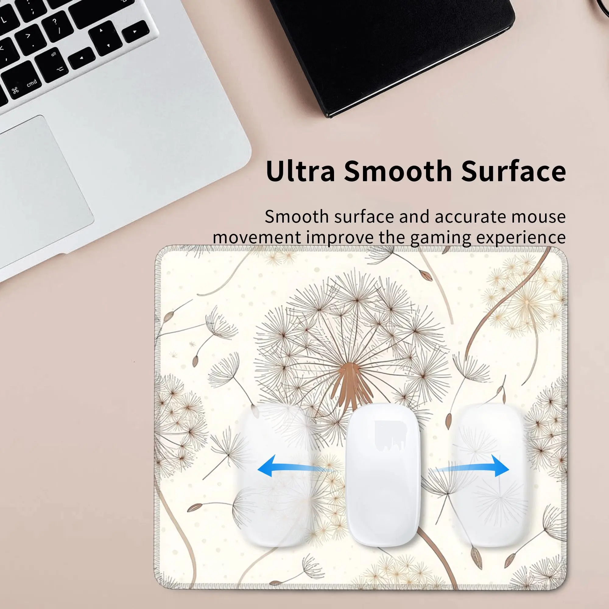 Floral With Dandelion Butterfly Mouse Pad Computer Keyboard Mouse Mat Gaming PC Laptop Desk Mat Office Table Mats
