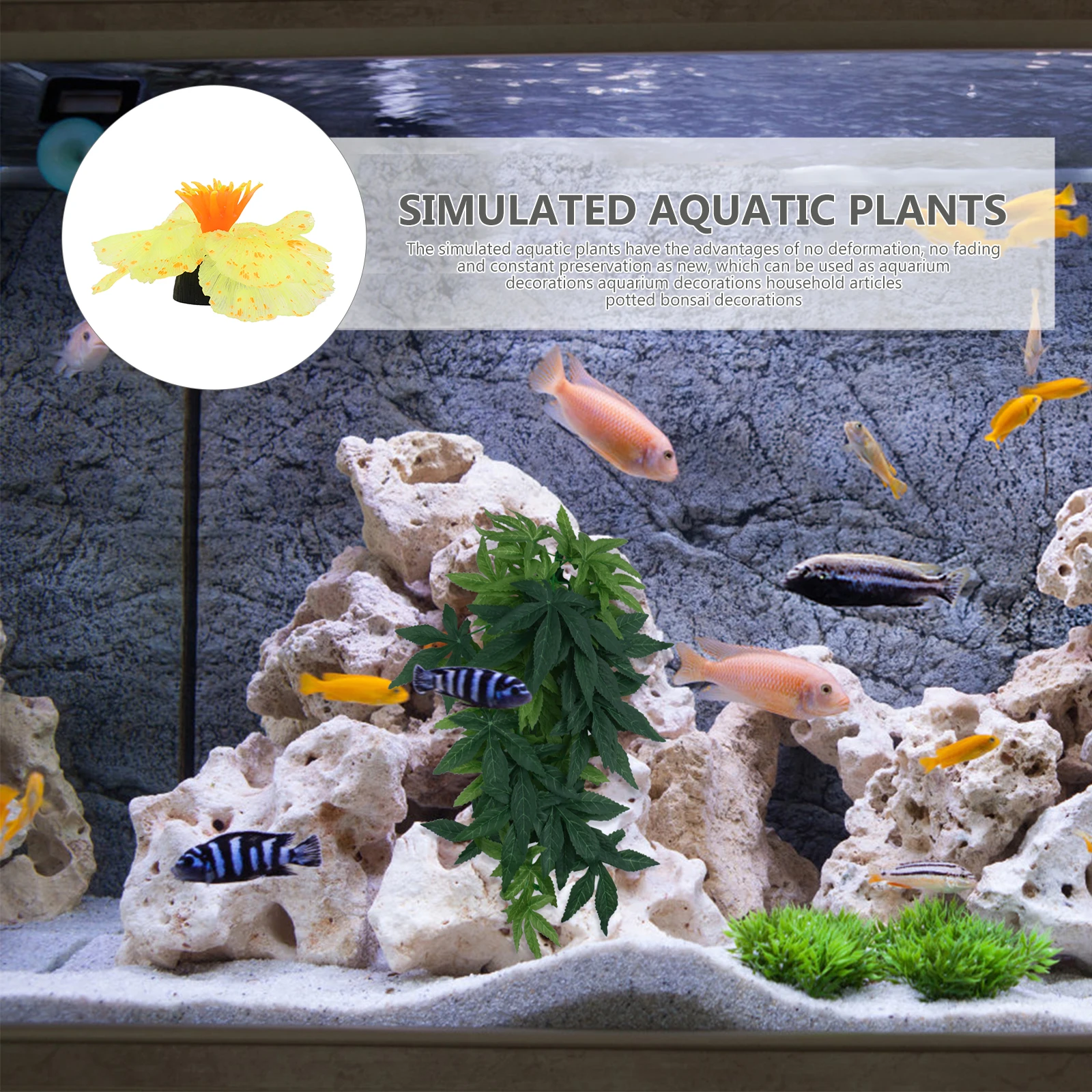 

Water Grass Plant Adornment Aquarium Supplies Plastic Water Grass Fish Tank Landscape Decor Decorative Aquatic Plants Fish