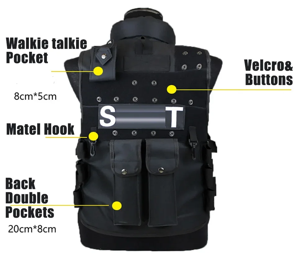 Imagem -03 - Colete Tático de Caça Masculino Colete Exterior Protetor de Swat Modular Segurança Treinamento cs 11 Bolsos